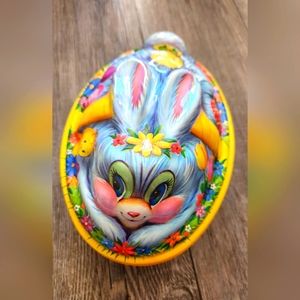 Vintage Easter Bunny Candy Container